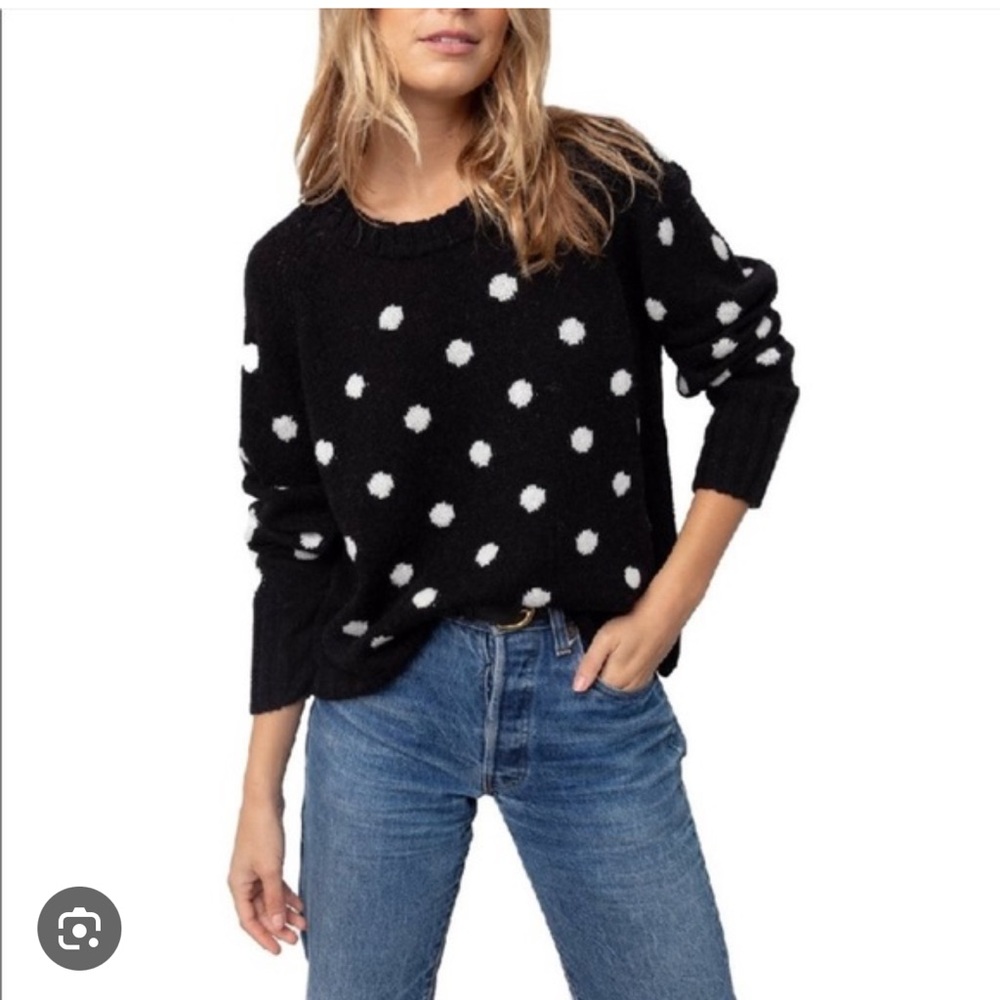 Rails | Janine polka dot sweater soft alpaca blend crewneck pullover siz…